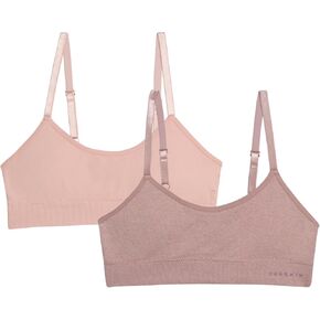 Danskin Girls' Training Bra - 2 or 3 Pack Cami Bralette with Pads and Adjustable Straps - Starter Bras for Girls (Size: S-XL)