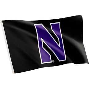Desert Cactus Northwestern University Flag Wildcats NU Banners 100% Polyester Indoor Outdoor 3x5 feet Flags (Style 2)
