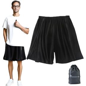 WEEOATAR Unisex Tear Away Shorts Bedridden Patient Pants,Rip Off Pants Easy to Wear with Side Zippers for Bedridden,Post Surgery,Incontinence Dialysis and Diaper Replacement(Black,3XL)