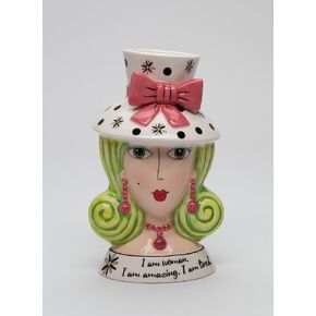 Cosmos Gifts 62610 "I' am Woman. I' am Amazing. I' am Tired Lady Makeup Brush Holder/Vase