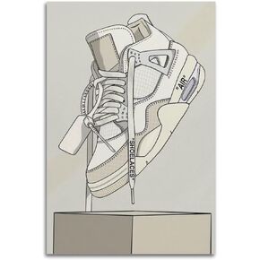 Sneaker Wall Art Posters Shoe Store Decoration Wall Decoration Posters Poster Decorative Painting Canvas Wall Posters And Art Picture Print Modern Family Bedroom Decor Posters 12x18inch(30x45cm)