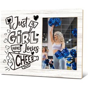 Women Cheer Leading Photo Frame, Cheerleading Gifts For Cheerleader Cheer Team, Just A Girl Who Loves Cheer Picture Frame Gifts For Birthday Christmas, Cheerleader Gifts For Girls -68