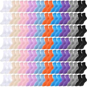 Liitrsh 100 Pairs Non Slip Yoga Socks with Grips Anti Skid Socks Pilates Socks Barre Socks for Man Woman Pilates Ballet