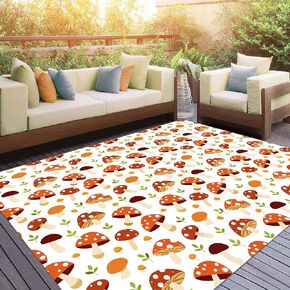 Cute Non-Slip Red Mushroom Rug Cartoon Mario Mushroom Print Soft Washable Area Mushroom Rug Living Room Nursery Boys Girls Bedroom Decor Black Kids Rug Mushroom Tufted 3x4ft