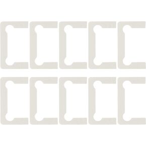 uxcell 10Pcs Glass Hinge Gasket, Shower Doors Hinge Rubber Glass Hinge Replacement Parts Gasket Glass Hinge for Glass Door Cupboard Showcase Cabinet Door, White