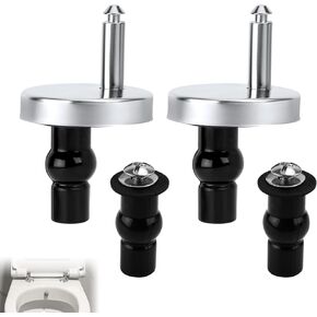 2pcs Toilet Seat Hinge Bolts Kit, Quick Release Toilet Seat Bolts Replacement Kit Toilet Seat Parts Hinge Fittings Toilet Seat Repair Bolts and Screws Toilet Seat Hinges Fixings for Standard Toilet