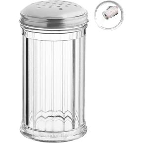 Thunder Up Parmesan Cheese Shaker 12 Oz, Cheese Shaker Plastic, Grated Cheese Shaker for Pizza, Parm Cheese Shaker, Spice Shakers with Holes and Lids, Pepper Shaker, Spice Shaker (Pack of 2)