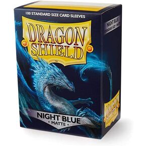 10 عبوات من Dragon Shield بلون أزرق ليلي مطفأ اللمعة مقاس قياسي 100 قيراط حافظة عرض لأغلفة البطاقات