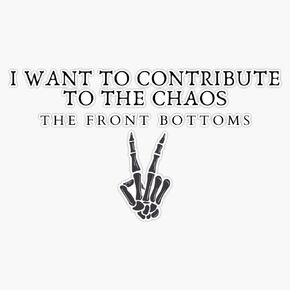 The Front Bottoms Lyrics T shirt merch Sticker Bumper Sticker Vinyl Decal 5"