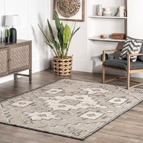 nuLOOM Rosanna Southwestern Symbols Jute Area Rug, 6x9, Natural