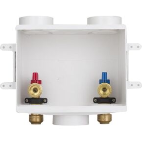 صندوق مخرج الغسالة، وصلة مدخل قابلة للدفع 1/2 بوصة، وصلة ذكر لمخرج MHT 3/4 بوصة، صندوق PEX مع تصريف مركزي، صندوق غسيل مع صمامات كروية 1/4 دورة in Kuwait