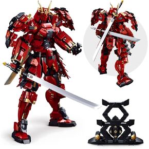 Samurai Mech Warrior Model Building Sets, Double Swords Robot Building Blocks Toy Set, 923 Pcs Creative Collectible Gift for Adults Man Teens Boys 8+