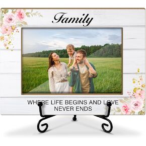 Doreen's Boutique Family Picture Frame Family Frame 4 x 6 Picture Frame Wooden Frame Photo Frame Tabletop Display Home Decor for Living Room Office, Birthday Gifts for Women Mother Father -12