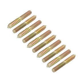 METALLIXITY Double Ended Screws (M8x40mm) 20pcs, Hanger Bolts Self-Tapping Double Sided Screws - for Home Repairs