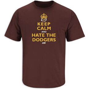 تي شيرت Keep Calm and Hate The Dodgers لمحبي البيسبول في سان فرانسيسكو (SM-5XL)