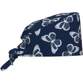 Working Cap with Sweatband Comfortable and Breathable Adjustable for Men Women Scrub Cap