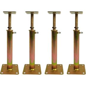 11.8" - 15.7" Adjustable House Floor Jacks Post Pole for Leveling, 4 ton Min and Max Height Capacity, Galvanized, 4 Pack