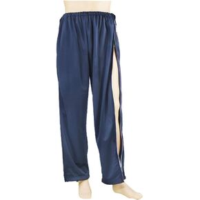 Side Zipper Pants for Post Surgery Recovery Disability Bedridden Fracture, Full Open Patient Care Trousers, Dark Blue