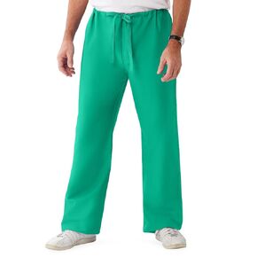 Medline ComfortEase Unisex Reversible Drawstring-Waist Scrub Pants, Jade, Size 2XL, Regular Inseam