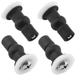 4 Pcs Toilet Lid Screws, Toilet Seat Hinges Screws Universal Rubber Expansion Seat Cover Screws, 2.5 Inch Toilet Seat Fixings Expanding Rubber Top Nuts Screws Replacement Parts Kit