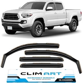 CLIM ART in-Channel Incredibly Durable Rain Guards for Ford Edge 2015-2024, Original Window Deflectors, Vent Window Visors, Vent Deflector, 4 pcs. - 615076