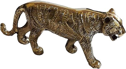 PARIJAT HANDICRAFT Brass Decor Statue Figurines Sculpture Collectibles Gift Wild Life Animal Statues Decorative Sculpture Hand craved Modern Home Decoration feng Shui (Tiger) in Saudi Arabia