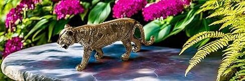 PARIJAT HANDICRAFT Brass Decor Statue Figurines Sculpture Collectibles Gift Wild Life Animal Statues Decorative Sculpture Hand craved Modern Home Decoration feng Shui (Tiger) in Saudi Arabia