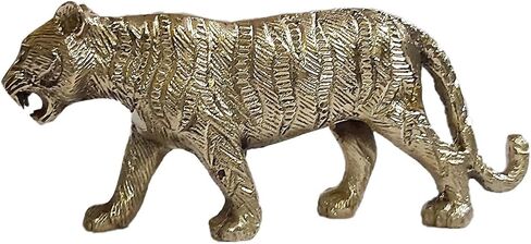 PARIJAT HANDICRAFT Brass Decor Statue Figurines Sculpture Collectibles Gift Wild Life Animal Statues Decorative Sculpture Hand craved Modern Home Decoration feng Shui (Tiger) in Saudi Arabia