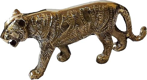 PARIJAT HANDICRAFT Brass Decor Statue Figurines Sculpture Collectibles Gift Wild Life Animal Statues Decorative Sculpture Hand craved Modern Home Decoration feng Shui (Tiger) in Saudi Arabia