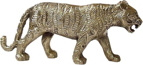 PARIJAT HANDICRAFT Brass Decor Statue Figurines Sculpture Collectibles Gift Wild Life Animal Statues Decorative Sculpture Hand craved Modern Home Decoration feng Shui (Tiger) in Saudi Arabia