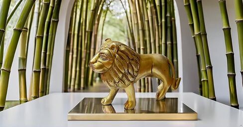 PARIJAT HANDICRAFT Brass Decor Statue Figurines Sculpture Collectibles Gift Wild Life Animal Statues Decorative Sculpture Hand craved Modern Home Decoration feng Shui (Tiger) in Saudi Arabia