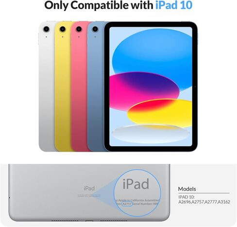 حافظة لوحة المفاتيح المغناطيسية Rii لجهاز iPad Pro 12.9 (الجيل السادس والخامس والرابع والثالث)، لوحة مفاتيح سحرية لجهاز iPad Pro 12.9، حافظة لوحة مفاتيح للشحن بالطاقة الشمسية مع لوحة تتبع متعددة اللمس، إضاءة خلفية، أسود in Saudi Arabia