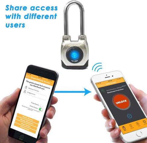 eGeeTouch قفل ذكي خارجي من الجيل الرابع، مقاوم للطقس، تصميم متين للاستخدام التجاري، بلوتوث c/w NFC Fob (تكبل طويل) in Kuwait