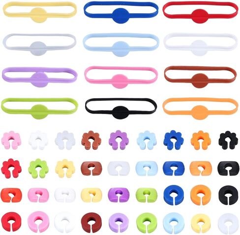48 Pieces Drink Markers for Glasses, Silicone Wine Glass Markers for Bar Party, Bachelorette Party, Cocktail Glass Party, Birthday Party, 4 Styles in Saudi Arabia