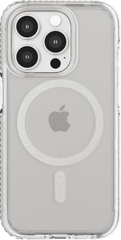 Tech21 Evo Crystal iPhone 15 Pro Max Case - Magsafe Compatible - Superior Impact Protection Case with 15X Military Standard Rating - Blue Titanium in Saudi Arabia