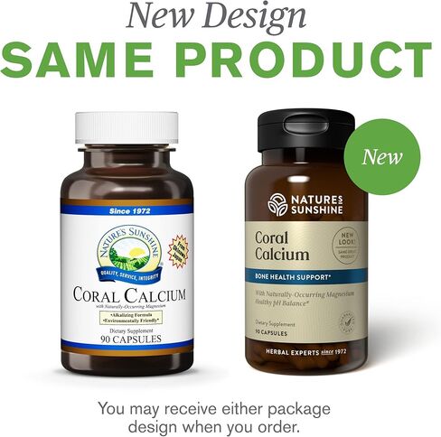 كبسولات كالسيوم مرجانية من Nature's Sunshine، 90 كبسولة in Kuwait