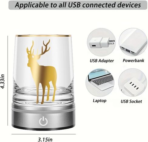 Night Light Rechargeable for Girls Boys Women Men Gifts, 3 Lighting Modes Changing Night Light for Kids, Battery or USB Powered Portable for bedrooms, Living Rooms Children's Rooms (Cute Deer, 1pcs) in Saudi Arabia