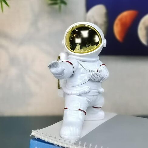F380 Astronaut Kung Fu Figurine Statue Resin Spaceman Sculpture Desktop Ornament Space Themed Kids Toys Crafts Cake Toppers Model Home Office Decor Gifts for Christmas in Saudi Arabia