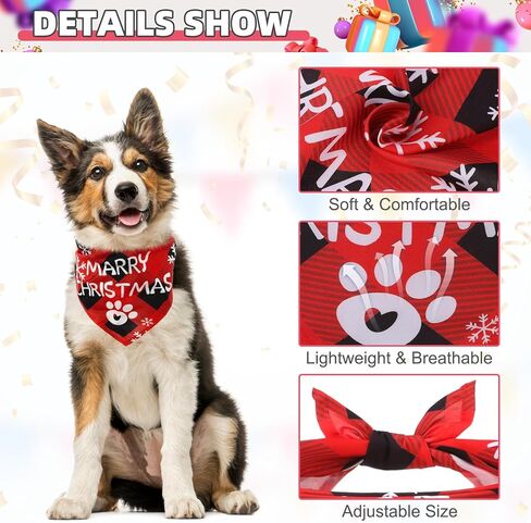 KOOLTAIL Dog Halloween Bandana 2 Pack - Holiday Dog Bandanas Adjustable Soft Dog Scarf Pet Triangle Bib with Festival Element, Dog Halloween Thanksgiving Christmas Bandanas for Small Medium Large Dogs in Kuwait