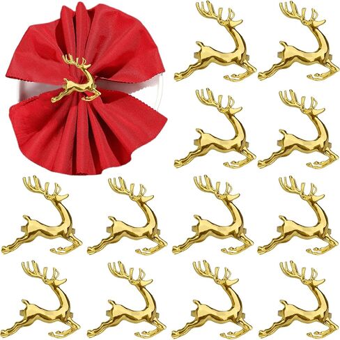 الذهب ورقة منديل خواتم مجموعة من 8 عيد الشكر عيد الميلاد منديل خواتم حامل Tangcii المعادن بسيطة عطلة منديل الدائري السائبة لعيد الميلاد عشاء طاولة الطعام المناديل الزينة in Kuwait