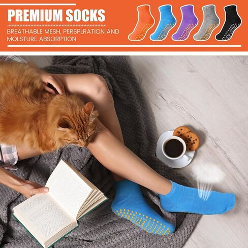 Liitrsh 100 Pairs Non Slip Yoga Socks with Grips Anti Skid Pilates and Barre Socks for Man Woman Pilates Ballet in Kuwait