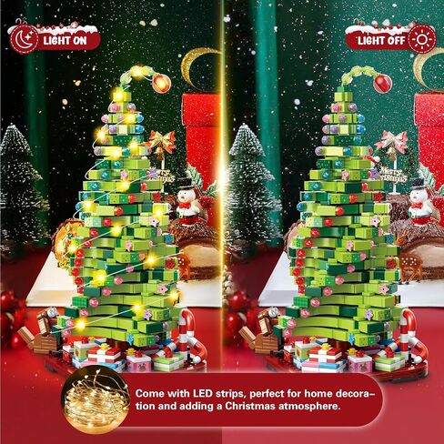 Advent Calendar 2024 Christmas Tree Building Blocks Set, 24 Days Christmas Countdown Calendar Building Kits 1206 Pieces Xmas Tree Gifts Toy for Adults Kids Teens Ages 10+ in Saudi Arabia