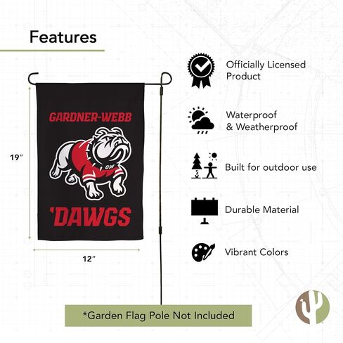 Desert Cactus Gardner-Webb University Garden Flag Bulldogs GWU Banner 100% Polyester (Design B) in Saudi Arabia