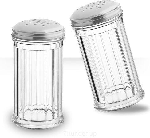 Thunder Up Parmesan Cheese Shaker 12 Oz, Cheese Shaker Plastic, Grated Cheese Shaker for Pizza, Parm Cheese Shaker, Spice Shakers with Holes and Lids, Pepper Shaker, Spice Shaker (Pack of 2) in Saudi Arabia