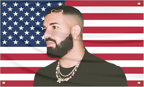 America Drake red color funny Tapestries 3x5ft with four brass grommets for indoor and outdoor Decoration in Saudi Arabia