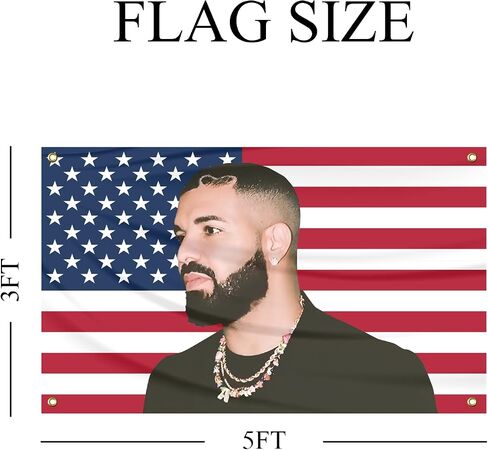 America Drake red color funny Tapestries 3x5ft with four brass grommets for indoor and outdoor Decoration in Saudi Arabia