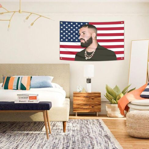 America Drake red color funny Tapestries 3x5ft with four brass grommets for indoor and outdoor Decoration in Saudi Arabia