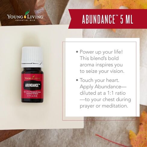 Young Living Abundance - 100% Pure and Natural Essential Oil for Diffuser - Aromatherapy for Positive Energy, Meditation, Prayer, and Wellness Support - 5 ml in Kuwait