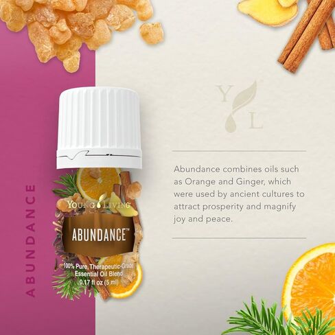 Young Living Abundance - 100% Pure and Natural Essential Oil for Diffuser - Aromatherapy for Positive Energy, Meditation, Prayer, and Wellness Support - 5 ml in Kuwait
