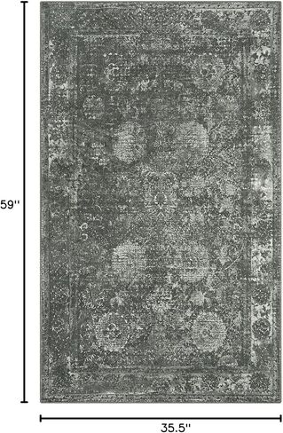 سجاد Seavish قابل للغسل لغرفة المعيشة سجاد منطقة 8x10 سجاد أزرق عتيق لغرفة النوم، سجاد غرفة الطعام منخفض الكومة لتزيين أرضية الطاولة لغرفة الحضانة وغرفة اللعب in Kuwait